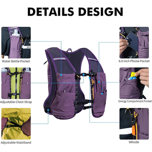 Gilet <span class=keywords><strong>de</strong></span> course léger et ajustable pour homme et femme, idéal pour la randonnée et l'hydratation – Fabrication directe usine OEM/ODM - Product Image 2