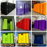 Caisse de déménagement en plastique PP robuste de 60 L, empilable, emboîtable et recyclable, avec une charge unitaire de 30 kg, pour le stockage et le déménagement