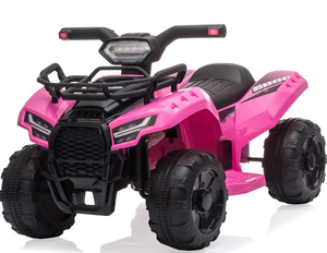 Quad électrique pour enfants, batterie 6V, phares, MP3, USB, contrôle du volume, meilleurs cadeaux pour filles, rose - Product Image 4