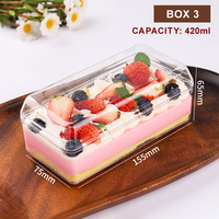 Boîtes à gâteaux jetables écologiques en plastique pour tiramisu, lasagnes, lait de soja, avec couvercle, pour la cuisson, le service, les desserts West Point, l'emballage