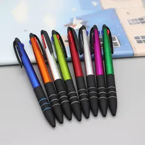 رخيصة 3 في 1 قلم شاشة اللمس متعدد الألوان 3 اللون ستايلس الكرة القلم للترقية