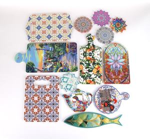 Sous-<span class=keywords><strong>plat</strong></span> en céramique bohème personnalisé, coloré, rond, 3D, créatif, idéal pour la vaisselle – Nouveauté en promotion - Product Image 6