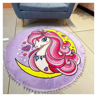 Soft Plush Kids Carpet Baby Play Area Rug Children's Rugs Toys Washable Carpets for Baby Round Rug