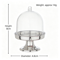 Boîte d'emballage alimentaire transparente dorée en plastique faite à la main, en forme de plateau, pour bonbons, friandises, cadeaux, mariage, anniversaire, sucre