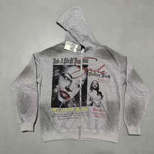 Felpa con Zip Grafica Valley <span class=keywords><strong>Dreams</strong></span> per Uomo e Donna Multi-Design (Sports Ape/Statua della Libertà/Stampa Vintage) Ecologica Antivento - Product Image 6