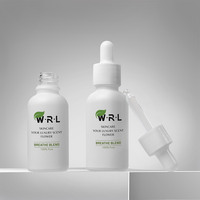 Flacon compte-gouttes en verre blanc givré de luxe 30ml 50ml 100ml pour emballage de soin de la peau de sérum d'huile essentielle quantité minimale de commande 100 pièces