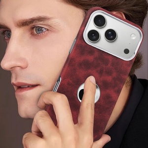 Funda Magnética de Cuero PU de Alta Calidad con Logotipo Hueco para iPhone 17 13 14 15 16 Pro Max 17 Air, Cubierta Protectora con Marco Plateado - Product Image 6