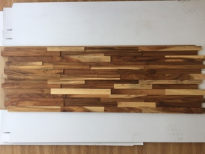 Kasaro di alta qualità 3D solido Teak pannello di <span class=keywords><strong>legno</strong></span> geometrico moderno rivestimento della parete <span class=keywords><strong>per</strong></span> alberghi recinzione decorativa striscia di parete - Product Image 3