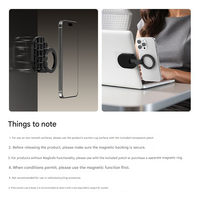 Support magnétique double face pour téléphone avec ventouse puissante, support multifonctionnel pour bureau et ordinateur portable pour iPhone et smartphones