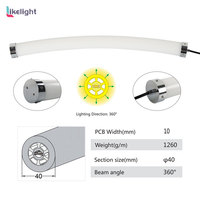 Tira de Luz LED de Neón Flexible RGB DMX de 40 mm y 360 Grados, IP66 Impermeable, Iluminación Lineal Flexible para Decoración de Escenarios y Eventos