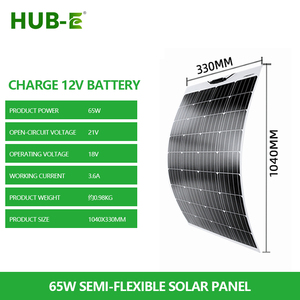 แผงโซลาร์เซลล์แบบยืดหยุ่น HUB E ETFE กันน้ำ งอได้ ปรับแต่งได้สำหรับระเบียง หลังคา เรือ ระบบ DIY - Product Image 3