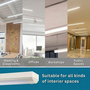 3CCT Switchable <b>LED</b> Batten Fitting X35 3000K 4000K 5000K Selectable Linear <b>Light</b> 18W 28W 38W Durable Iron Base Indoor Lighting - Product Image 6