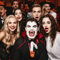 Offre Spéciale rétractable réaliste Vampire Zombie crocs réutilisable effrayant fausses dents accolades Halloween fête habiller accessoires d'horreur