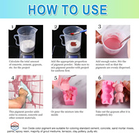 Pigment de béton, Pigment d'oxyde de fer en poudre, Pigment colorant pour époxy, Colorant pour béton et ciment, Pigment colorant pour bombes de bain