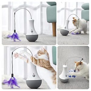 Teleskop Tod Katze-Stift Federn interaktives Spielzeug Katze-Stift Plus 5 Katzenfänger Ersatz Nachfüllen - Product Image 3