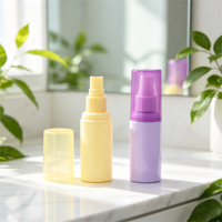 Flacon pulvérisateur de voyage mini 60 ml en PET mat, rechargeable, pour cosmétiques, soins de la peau, toner, sérigraphie givrée, vente en gros