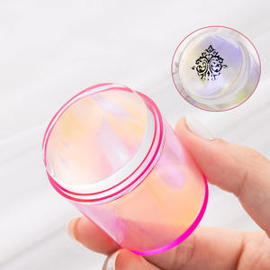 Kit de 3 tampons en silicone colorés pour ongles, impression française, plaque d'estampage pour vernis à ongles. - Product Image 4