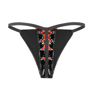<span class=keywords><strong>Perizoma</strong></span> G-String da <span class=keywords><strong>Donna</strong></span> in Ecopelle Morbida, Lingerie a Vita Bassa, Mutandine Femminili con Lacci, T-back - Product Image 3