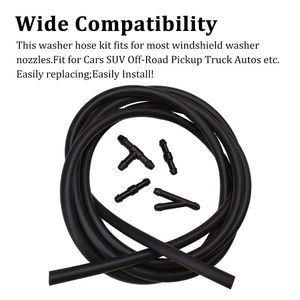 สายยางล้างรถ Guangyi Components ขนาด 4x7 มม. สีดำ ทำจากยาง พร้อมข้อต่อ สำหรับระบบล้างกระจกหน้ารถ - Product Image 3