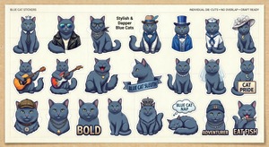 Paquete de Pegatinas de Vinilo Impermeables Personalizadas al por Mayor, Lindas Calcomanías de <span class=keywords><strong>Gatos</strong></span> y Vacas de Dibujos Animados para Laptop, Botella de Agua, Scrapbooking y DIY - Product Image 4