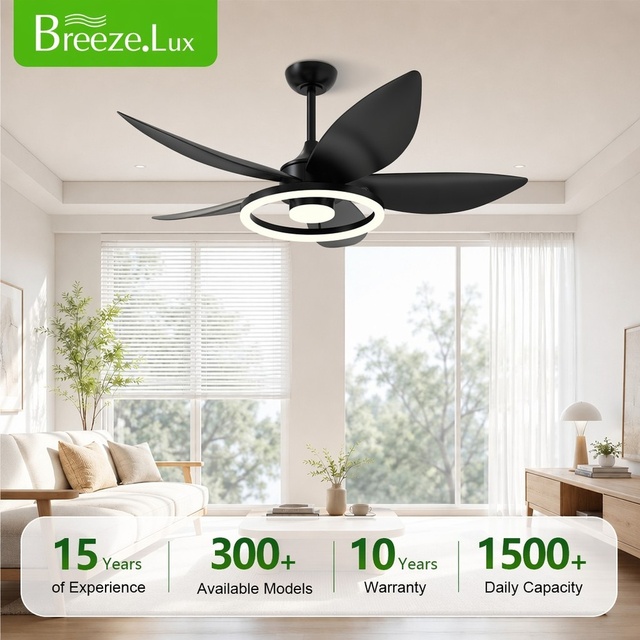 60-Inch Large Ceiling Fans with Lights and Remote Control, Optional Tuya Smart, Noiseless BLDC Motor, for Home Hotel Restaurant