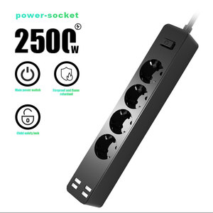 Regleta de alimentación estándar de la UE, puertos USB, toma de corriente con salidas de 3AC y 4 cables de extensión blancos, 10 tomas, cable de extensión de 1,5 m - Product Image 4