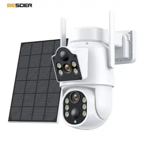Солнечная панель, камера безопасности с Sim-картой, мощные камеры наблюдения De Seguranca Com, Wi-Fi, уличная беспроводная панель