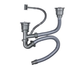 Juego de Desagüe para Fregadero de Cocina de Acero Inoxidable, Fregadero Individual y <span class=keywords><strong>Doble</strong></span>, Lavavajillas, Desagüe Grueso y Duradero, Antiolores y Antiobstrucciones - Product Image 1