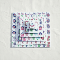 Table de Mahjong de Luxe Américaine Authentique à 4 Niveaux, Ensemble Complet avec 160 Tuiles, Moderne, Portable, en Acrylique, pour 4 Joueurs