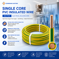 Fil électrique monobrin en cuivre massif isolé PVC 750V H07V-U pour applications résidentielles, commerciales et industrielles fixes