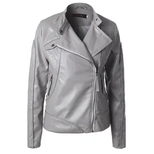 Damen Leader Jacke Motor jacke für Damen plus Größen pu Kunstleder jacken