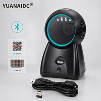 Escáner de Código de Barras de Escritorio Manos Libres YUANAIDC, Lector de Códigos QR 1D 2D con Sensor Automático, Cable USB para Caja Registradora y Punto de Venta