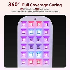 <b>Wireless</b> UV LED Nail <b>Lamp</b> 240. Rotatable Nail Dryer 4 Light Modes Fast Curing Gel Nail Art Drying Manicure Tool for Home Salon - Product Image 3