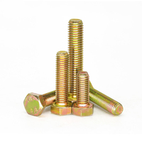 Baut Kepala Heksagonal M8x35mm Grade 8.8 Lapisan Seng Kuning Grosir M10 M12 M14 M16