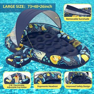 Silla Flotante Inflable y Plegable para Piscina, Hamaca Flotante para Exteriores - Product Image 2