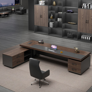 Commercial <strong>L</strong> Shape Desk Melamine Manager Desk Boss <strong>Table</strong> for Office