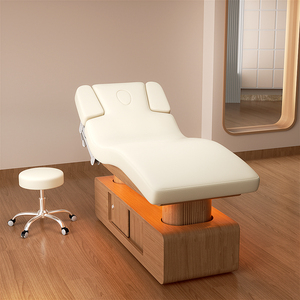 Thiết kế ban đầu hiện đại Thẩm mỹ viện đồ nội thất màu hồng vàng mặt <span class=keywords><strong>Spa</strong></span> giường 4 động cơ điện <span class=keywords><strong>Massage</strong></span> Bàn Giường - Product Image 3