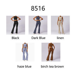 <span class=keywords><strong>Tuta</strong></span> da Yoga <span class=keywords><strong>aderente</strong></span> sportiva sportiva da donna traspirante ad asciugatura rapida da donna - Product Image 4