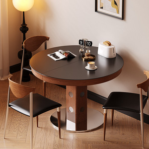 Extendable Oval Dining <b>Table</b> Solid Wood Foldable Modern Design For <b>Small</b> Homes And Apartments Vintage Style - Product Image 1