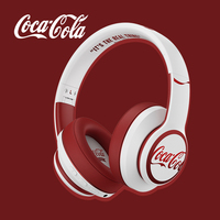 Casque de jeu sans fil Coca Cola T05, circum-auriculaire, Bluetooth 5.3, avec micro, 40 mm, type-C, boîte d'emballage