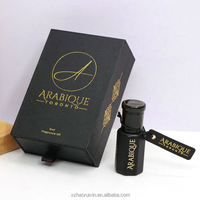Vente en gros de flacons d'huile essentielle vides en verre octogonaux personnalisés noirs Attar Oud 3ml 6ml 12ml avec bille roll-on et boîte d'emballage