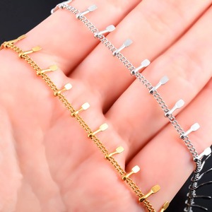 Bracelet tendance en acier inoxydable à maillons pour femmes, bracelet de cheville pour filles, accessoires de fabrication de bijoux DIY - Product Image 6
