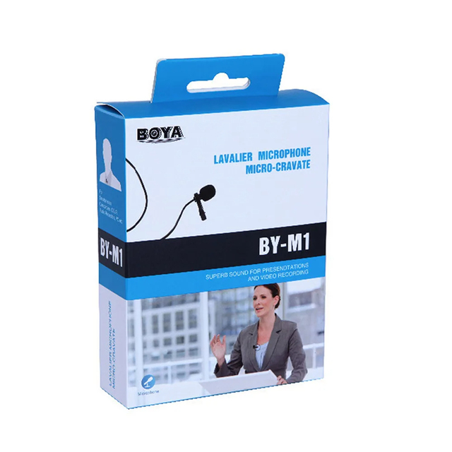 BOYA BY-M1 Original Recording Microfone Lavalier Lapel Microphone Video Mic for Youtube Video Record Mic for iPhone 15Pro Max