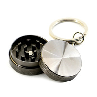 Luxin alliage de zinc 2 couches 30mm Mini pendentif porte-clés broyeur à cigarettes avec logo personnalisable Design rond moderne