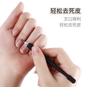 ที่ดันหนังกำพร้ารูปตัวยู สแตนเลสสตีล หัวคู่ สำหรับกำจัดหนังกำพร้าที่ตายแล้ว ใช้สำหรับทำเล็บ - Product Image 3