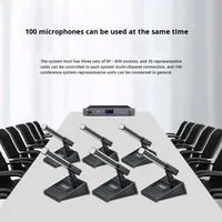 Sistem Video Konferensi Digital TTD6500M Berkabel, Mikrofon Desktop Gooseneck Kapasitif Batang Pendek Peredam Kebisingan
