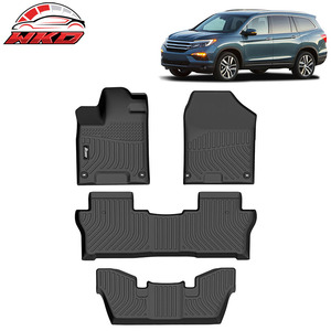 Alfombrillas para todo clima compatibles con Honda Pilot 2016-2022, alfombras para 7 pasajeros, TPE moldeadas en 3D, impermeables - Product Image 1