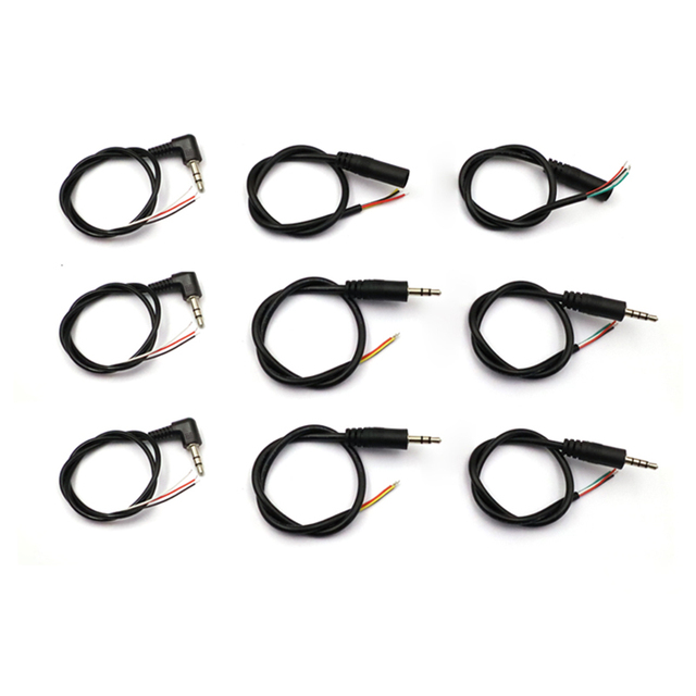 3.5mm TRS TRRS Audio Extension Cable 3-Pin 4-Pin Male to Female AUX Jack for Headphone and DIY