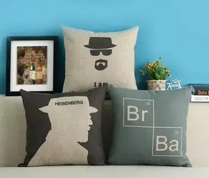 Hot selling designer chair covers Heisenberg Style Linen Cushion Pillow
