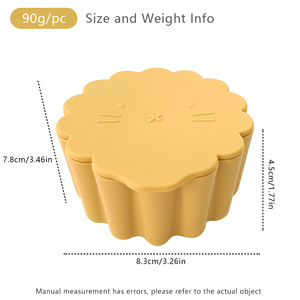 Caja de Silicona de Grado Alimenticio con Forma de León, Caja de Aperitivos para Bebés, Contenedor de Alimentos para Llevar, Bolsa de Almacenamiento, Vajilla, Tazón - Product Image 2